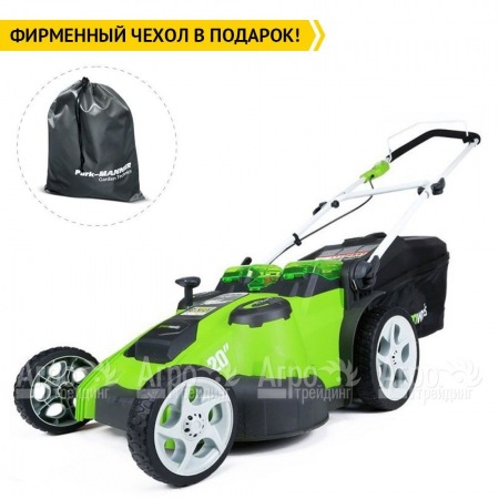 Газонокосилка аккумуляторная GreenWorks G-Max G40LM49DB 40V 49 см Twin Force (без батареи и зарядного устройства) в Новосибирске