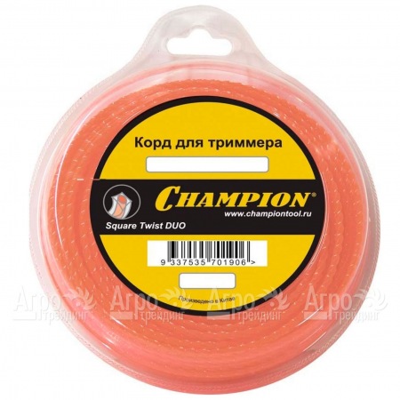 Корд триммерный Champion Square Twist Duo 2.4мм, 44м (витой квадрат)  в Новосибирске