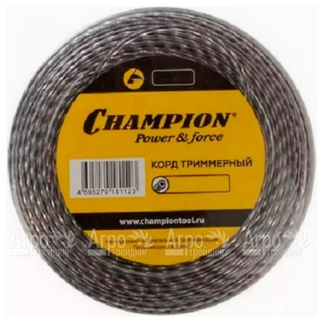 Корд триммерный Champion Tri-twist 3.0мм, 50м (витой треугольник)+нож  в Новосибирске