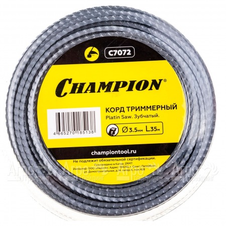 Корд триммерный Champion Platin Saw 3.5мм, 35м (зубчатый)+нож  в Новосибирске