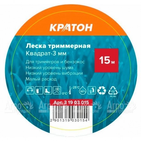 Леска триммерная Кратон Квадрат-3 мм  в Новосибирске