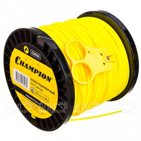 Корд триммерный Champion Star 2.4мм, 90м (звезда)+нож  в Новосибирске